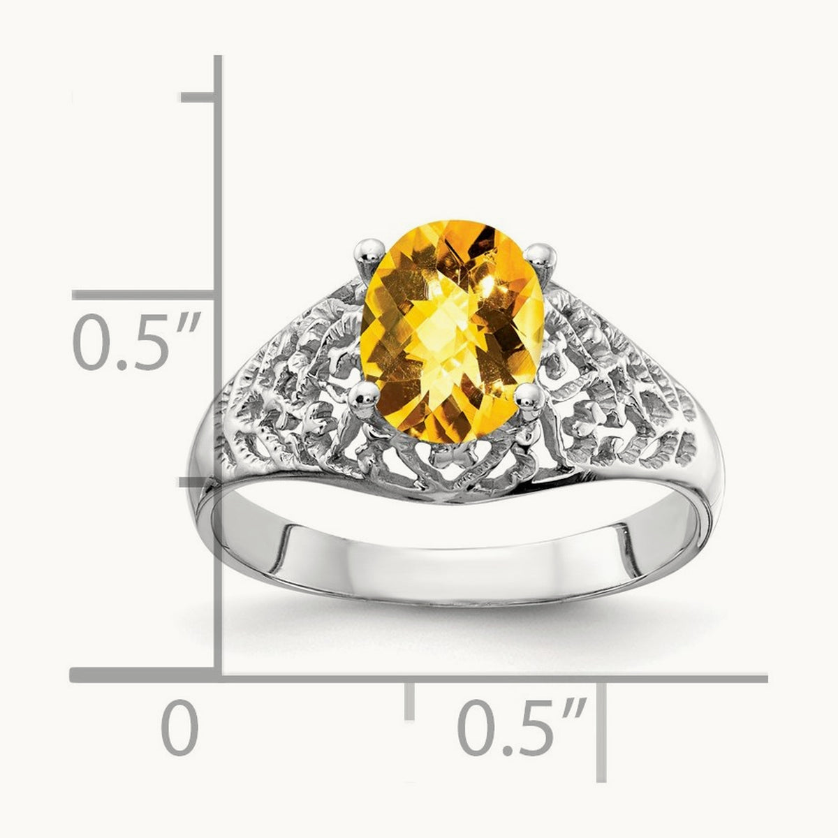 Oval Citrine Checker ring — photo set
