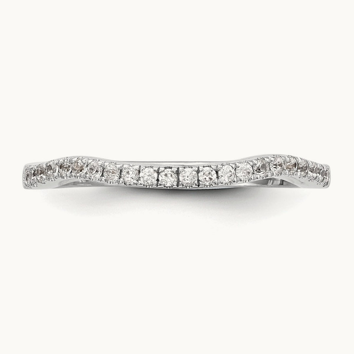 Contoured Wedding Band — 1/6 ct, 7