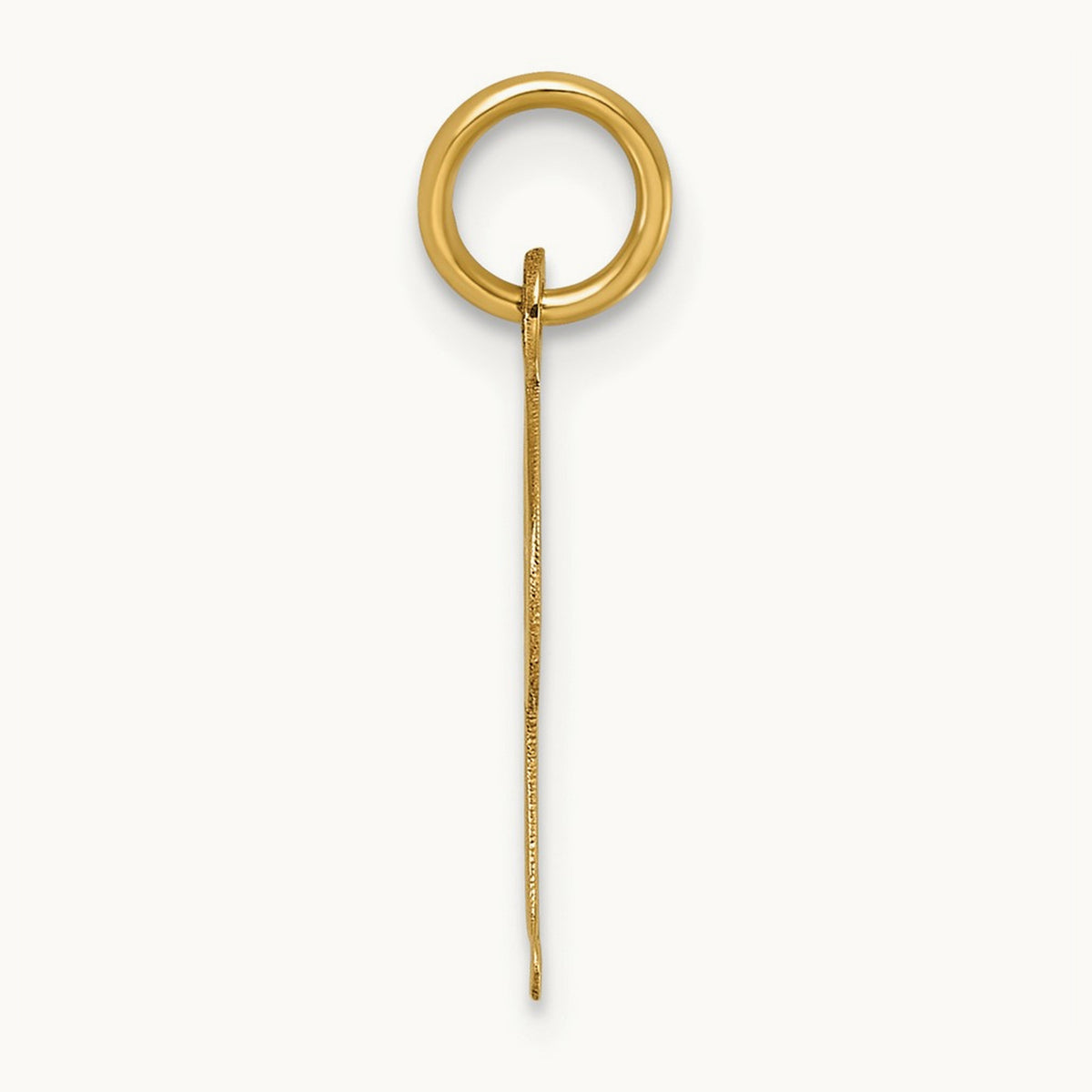 Medium Script Initial Charm — 14K Yellow Gold, I