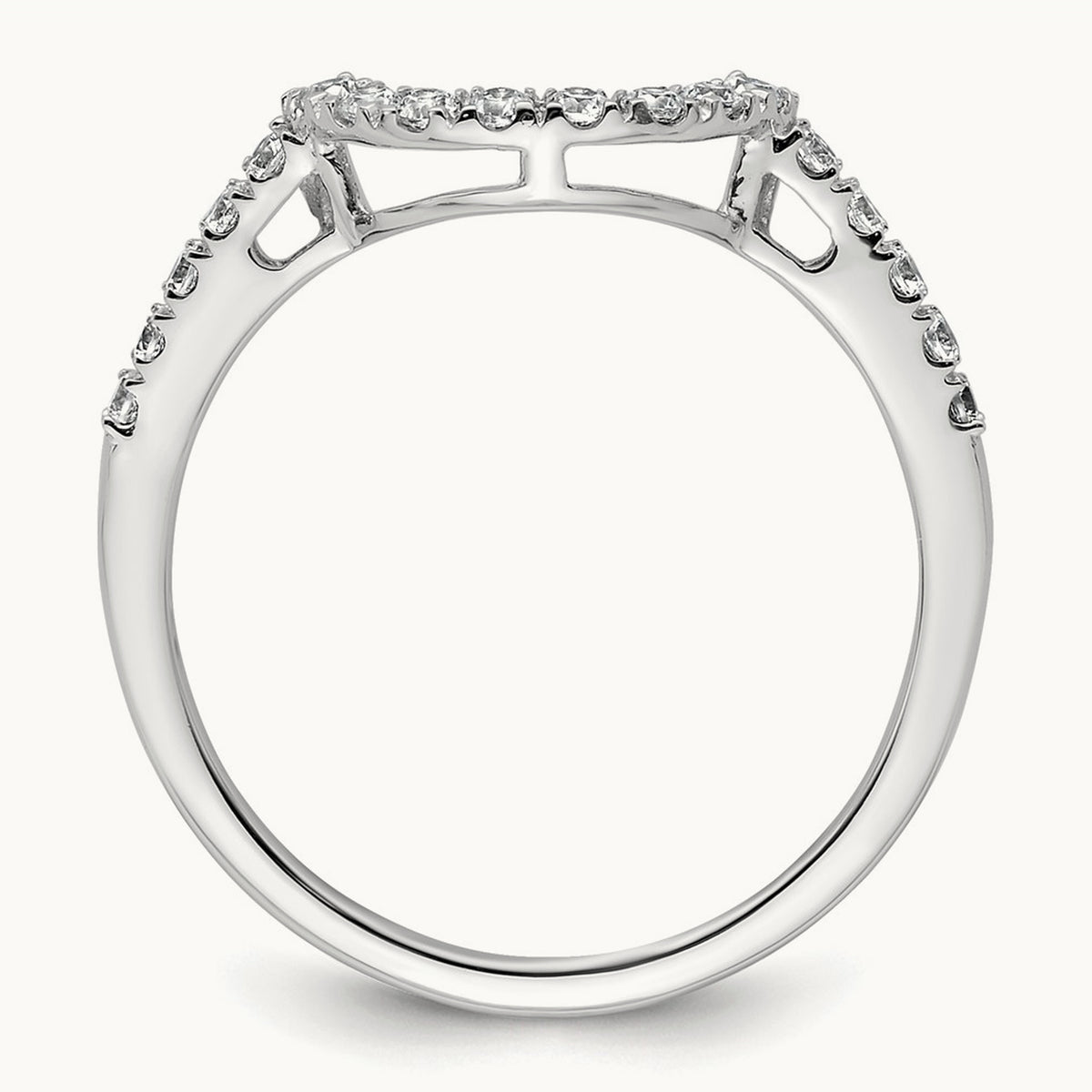 Diamond Contour Wedding Band, 14K White Gold