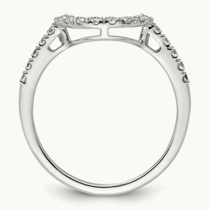 Diamond Contour Wedding Band, 14K White Gold