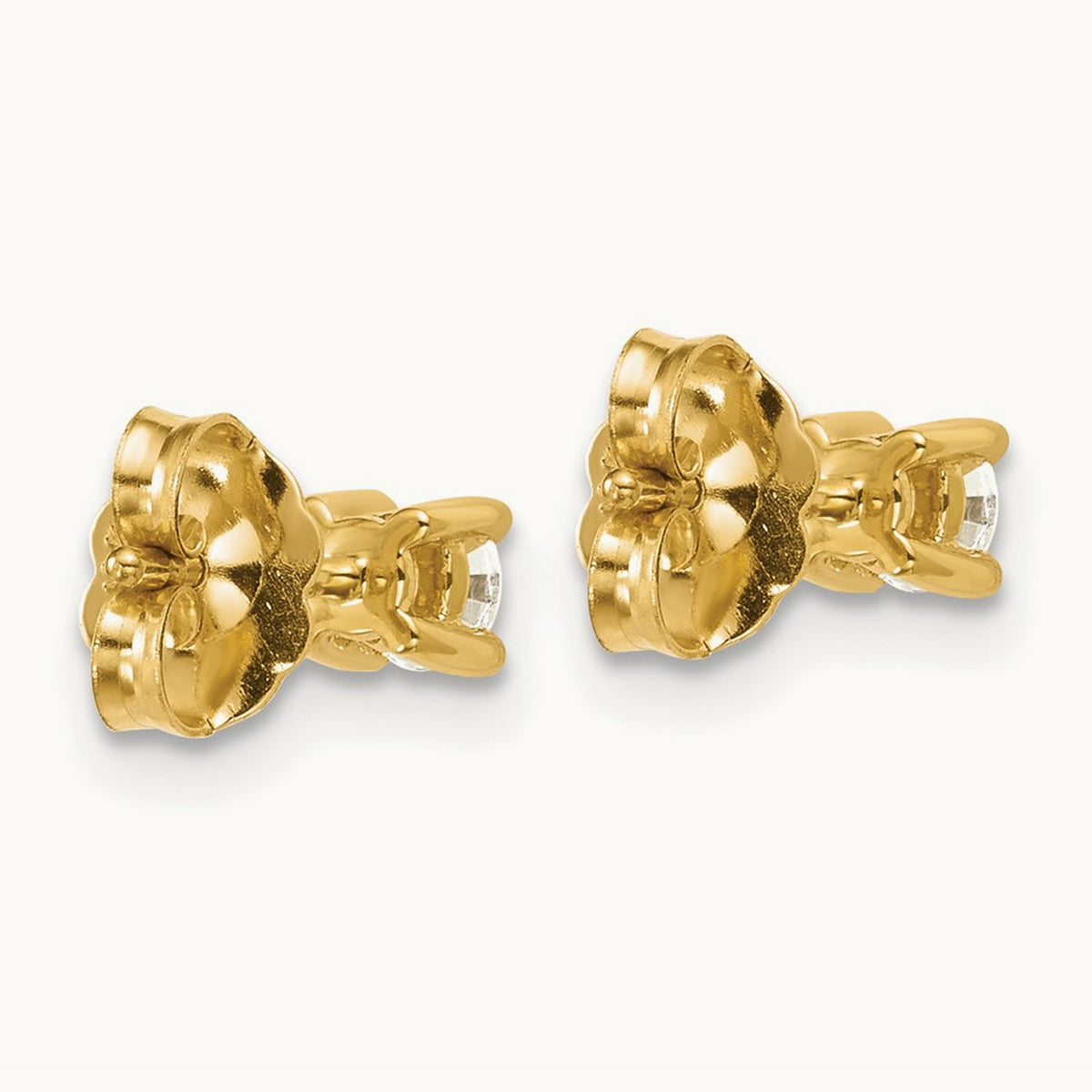 Round Heavyweight Stud Earrings, 0.10-7.00 ct tw Lab-Grown Diamond — 1/3 ct, 18K Yellow Gold