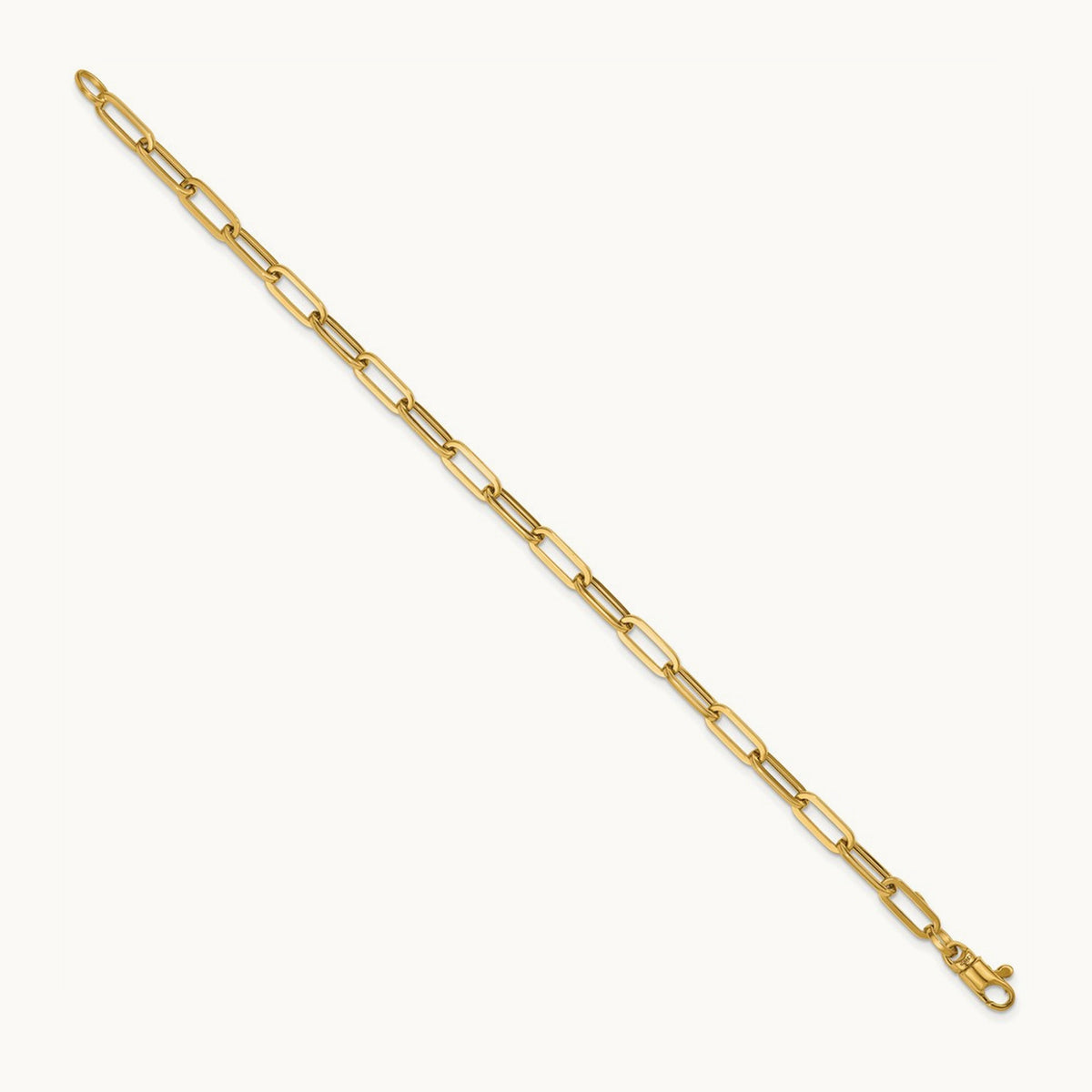 Polished 18in Paperclip Link Necklace, 14K