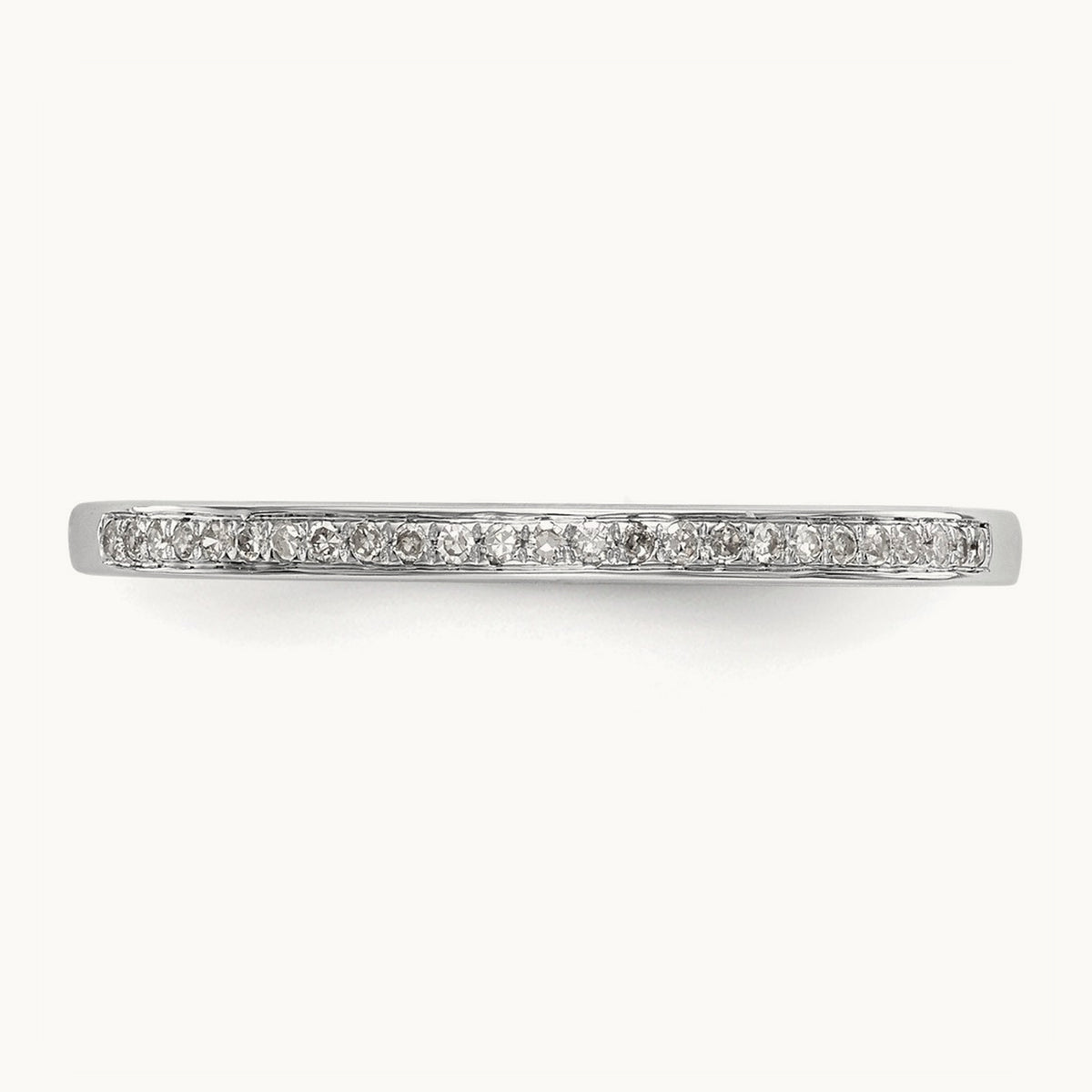 Set of 2 White Gold Diamond Wedding Band, 10K