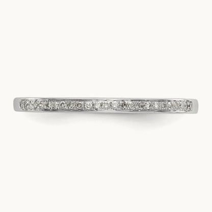 Set of 2 White Gold Diamond Wedding Band, 10K