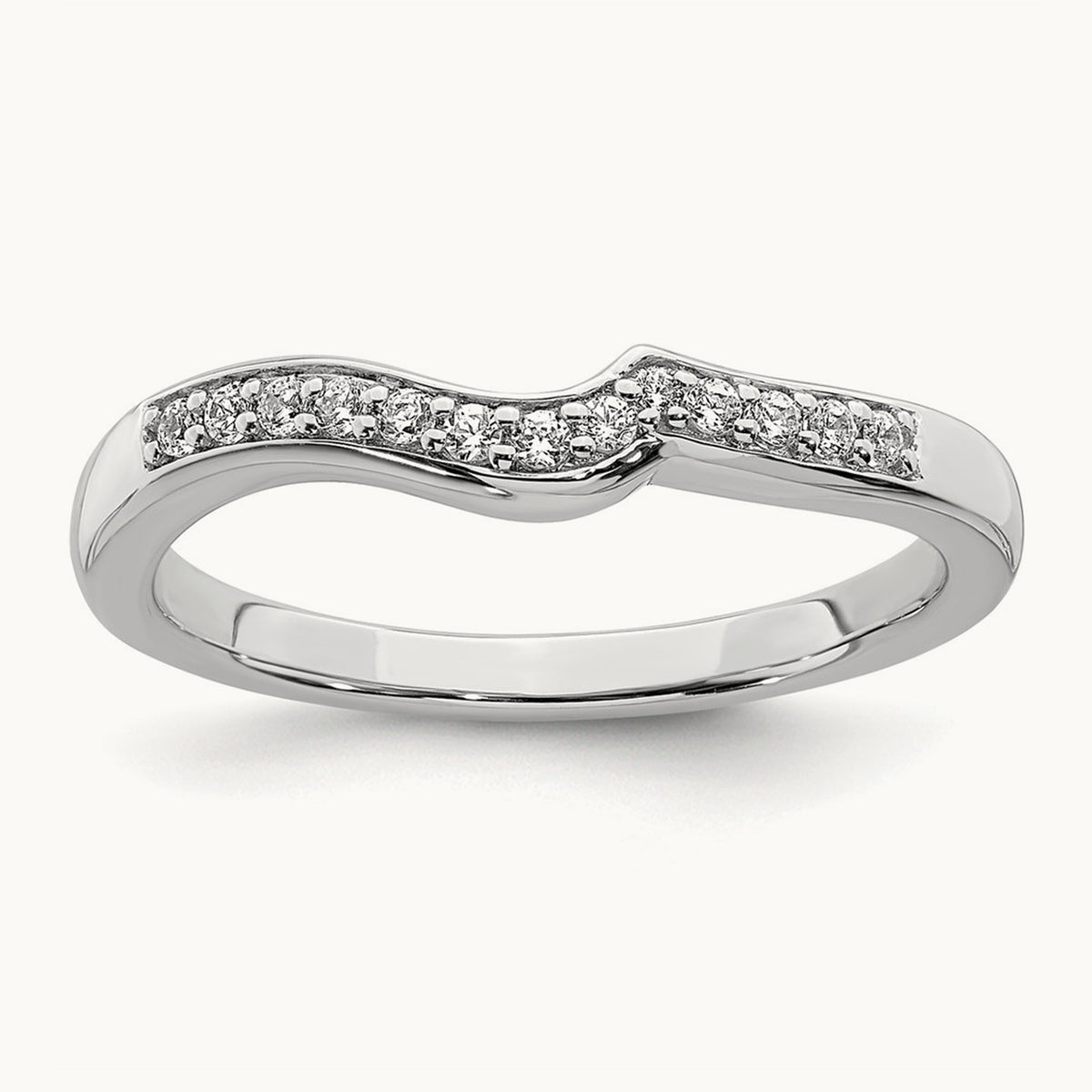 Contoured Band, 0.10 ct tw