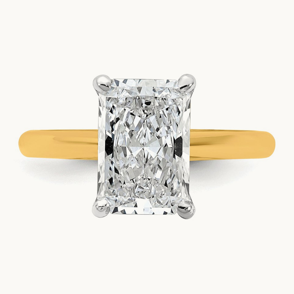 Radiant 8X Ring, 3.00 ct tw Lab-Grown Diamond — 14K Two-Tone
