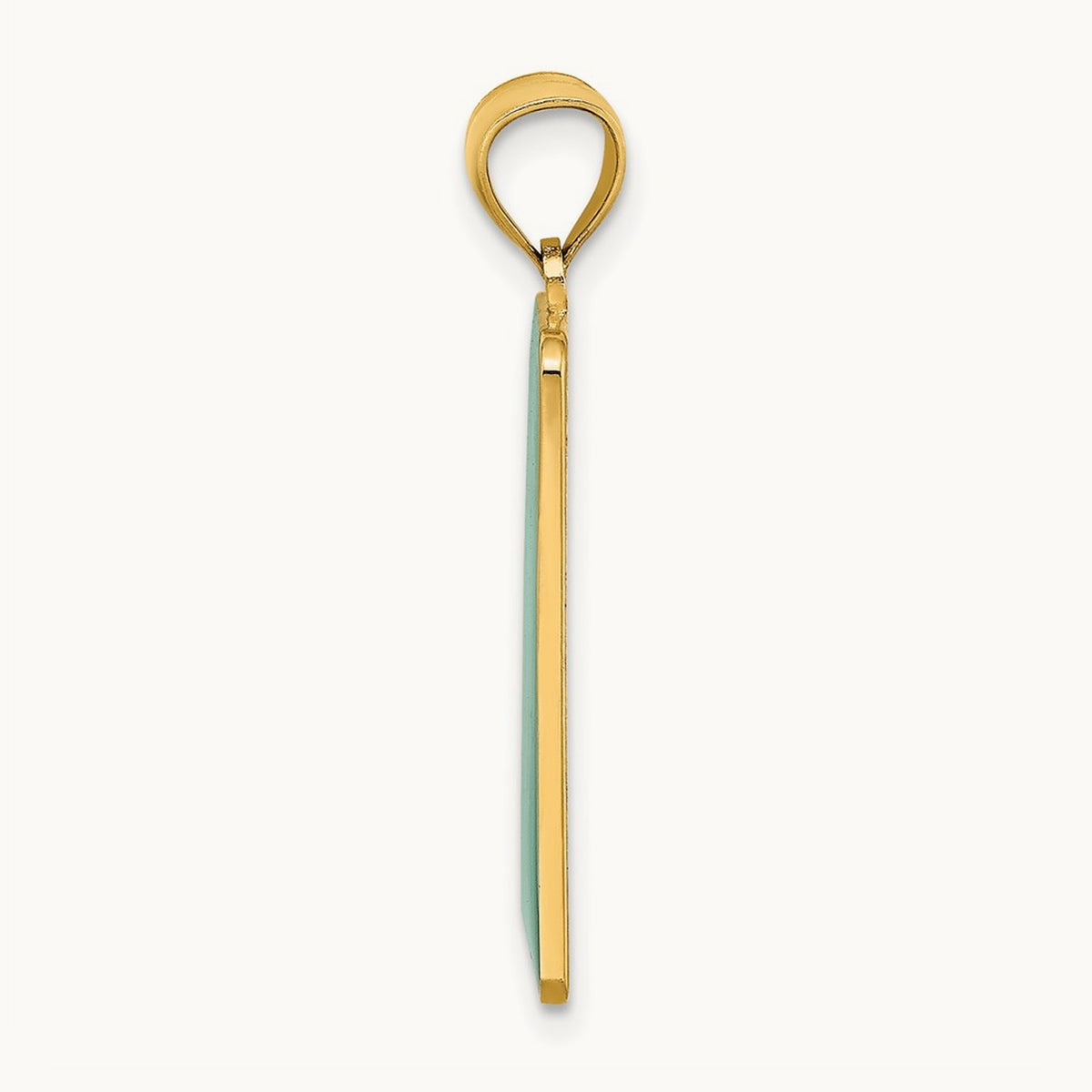 Enamel Mile Marker 0/ KEY WEST Charm, 14K