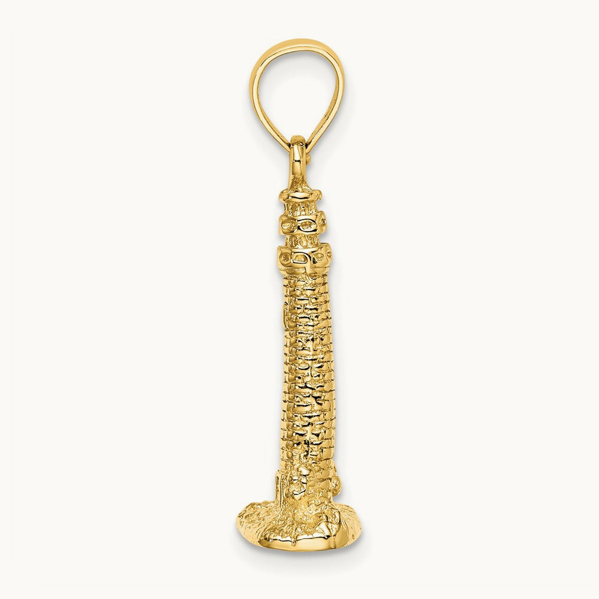 3D Cape May NJ Lighthouse Charm, 14K