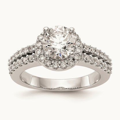 Round Halo Engagement Ring Mounting