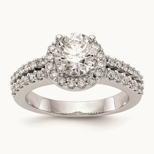 Round Halo Engagement Ring Mounting