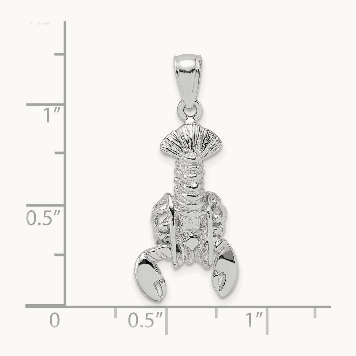 Moveable Lobster Charm — 14K White Gold