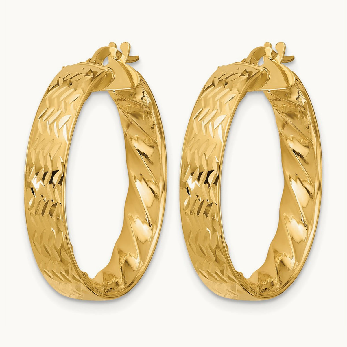 Polished and D/C Hoop Earrings — Leslie's — photo set
