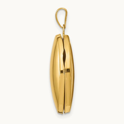 Polished Oval Locket — 14K Yellow Gold