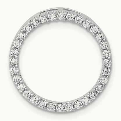 Circle Chain Slide Pendant, 0.50-0.75 ct tw Lab-Grown Diamond