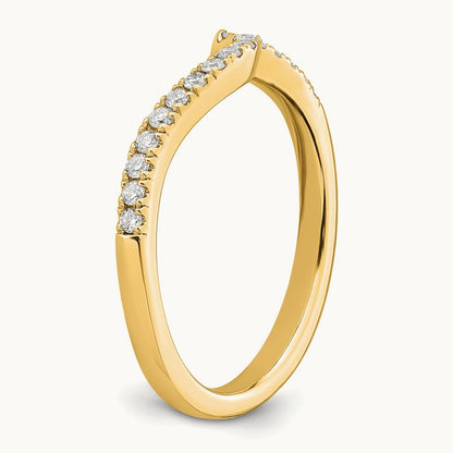 1/5 C Wedding Band, 0.15 ct tw Lab-Grown Diamond — 14K Yellow Gold