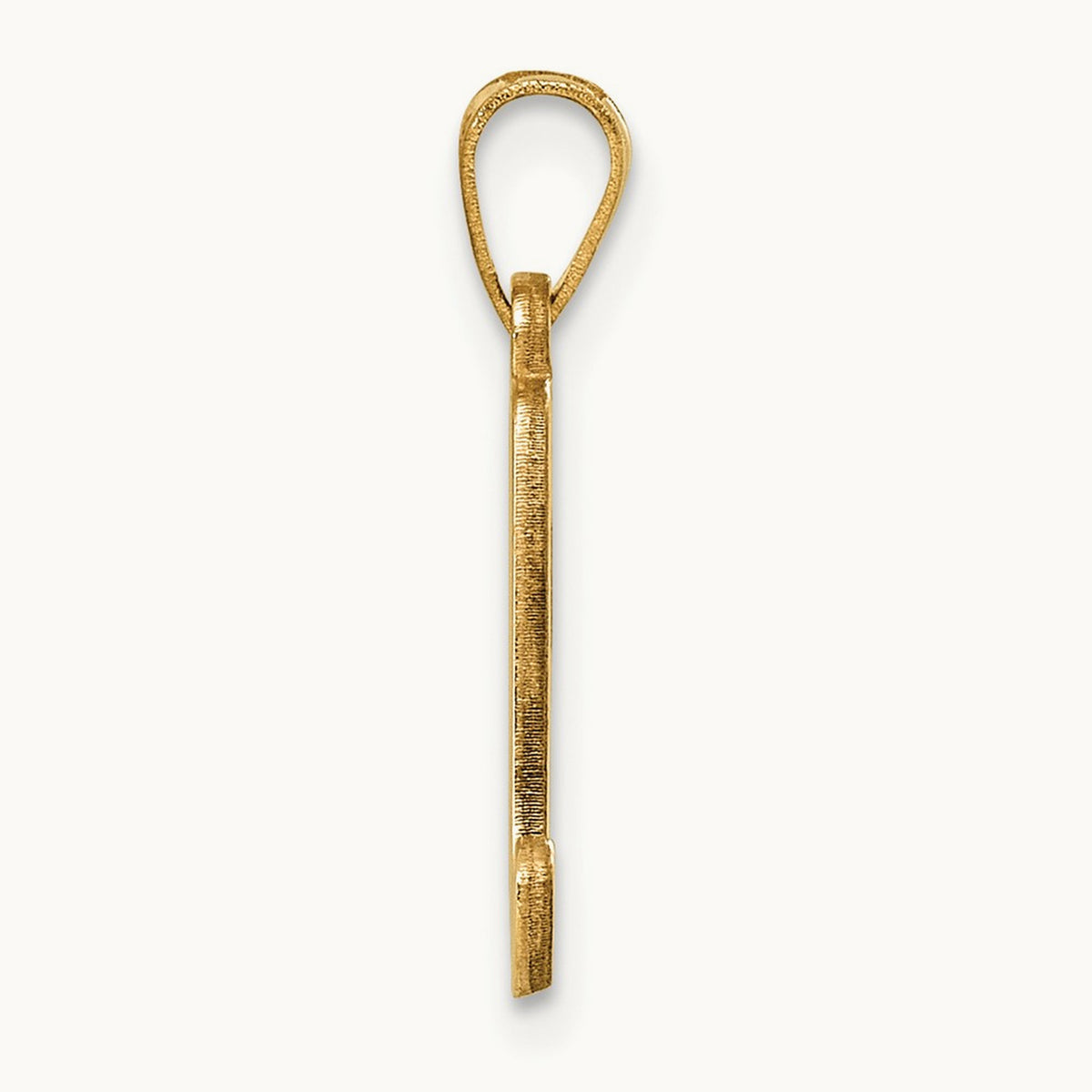 Script Letter M Initial Pendant, 14K Yellow Gold