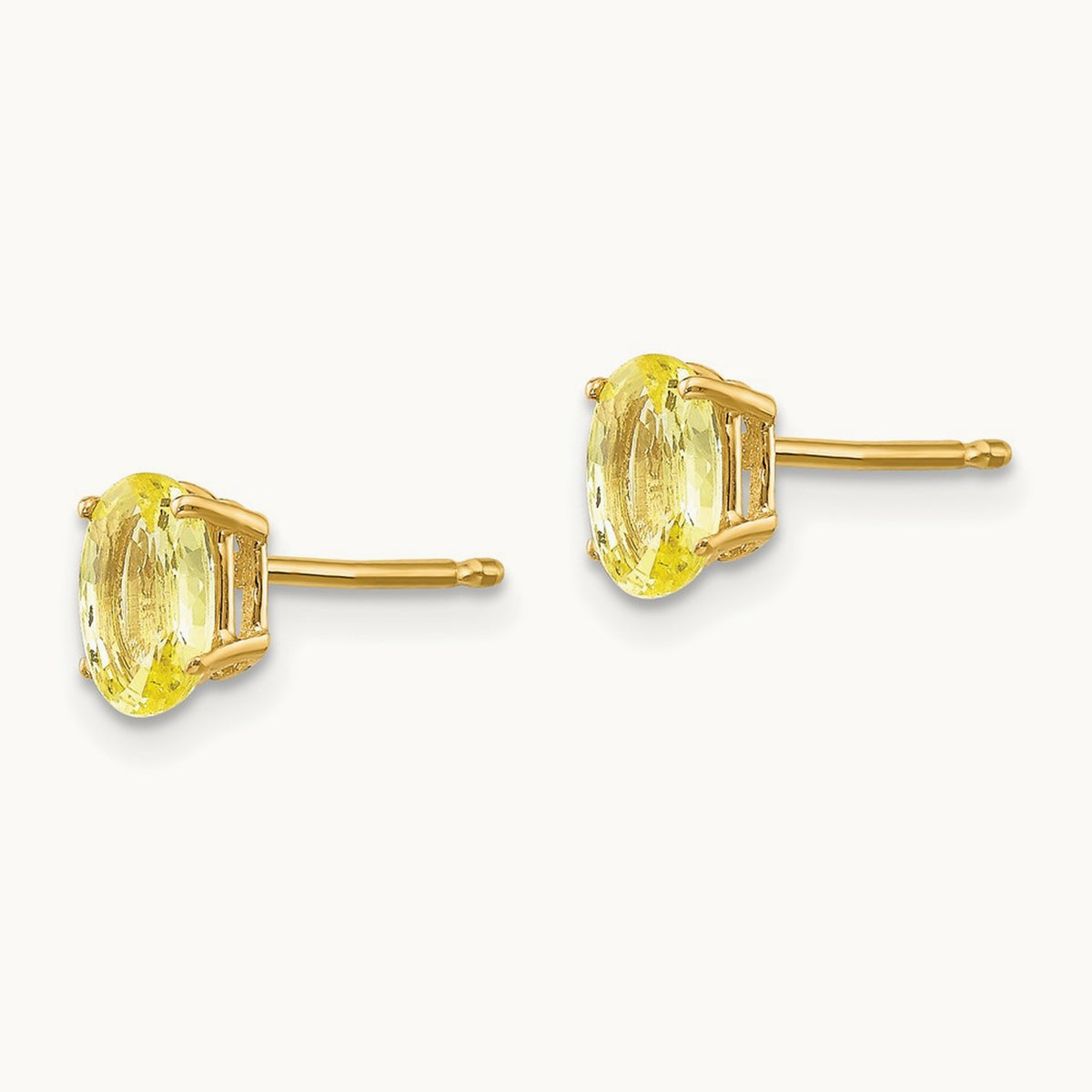 Sapphire Earrings, 14K Yellow