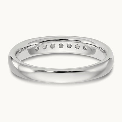 7-Stone Diamond Channel Band, 14K White Gold