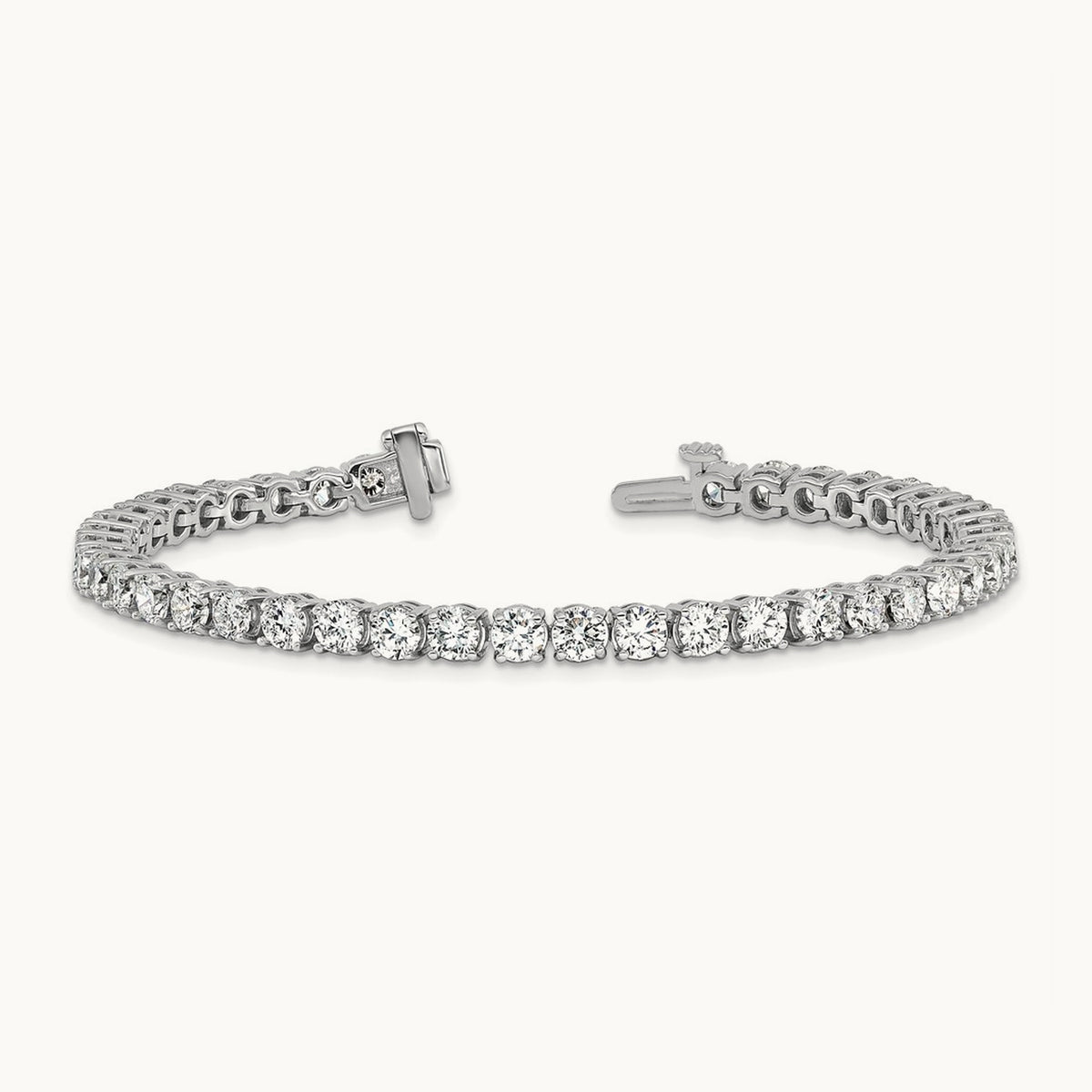 Tennis Bracelet, 9.00 ct tw Lab-Grown Diamond — 14K White Gold