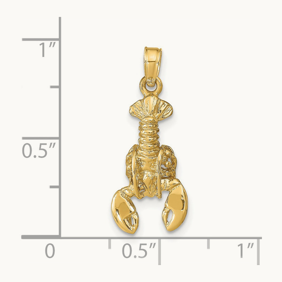 Moveable Lobster Pendant — 14K Yellow Gold