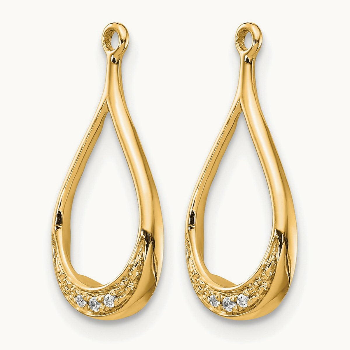Diamond Earring Jackets — 14K Yellow Gold