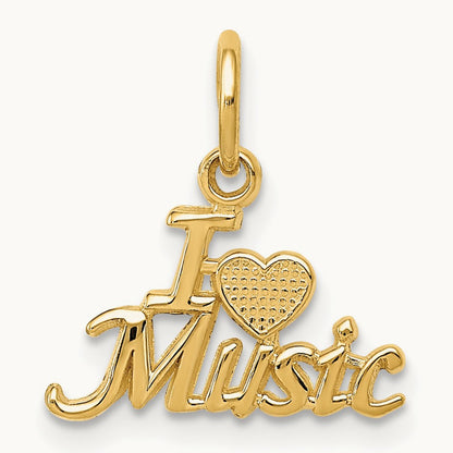 I HEART MUSIC Charm, 14K