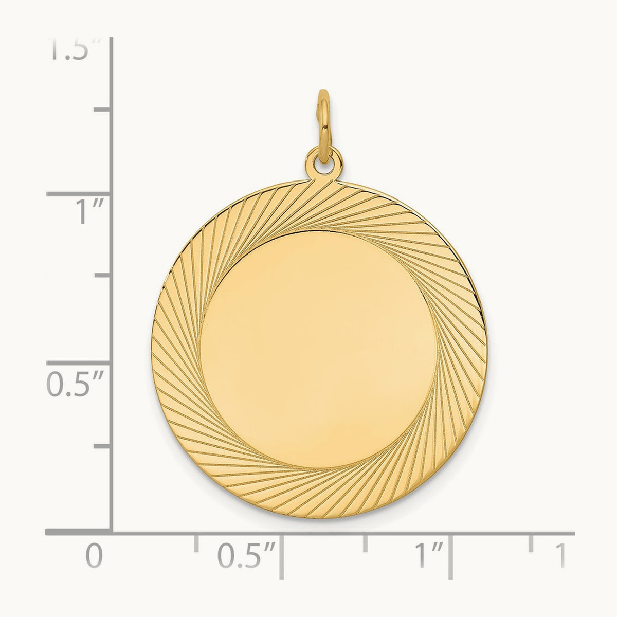 Etched Design .018 Gauge Circular Engravable Disc Charm — 32mm