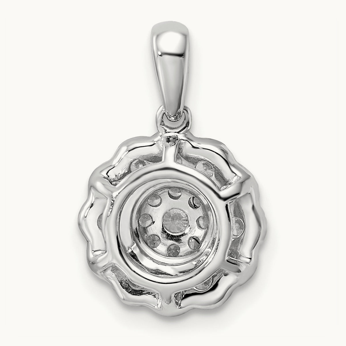 Square Halo Pendant, 0.50 ct tw Lab-Grown Diamond
