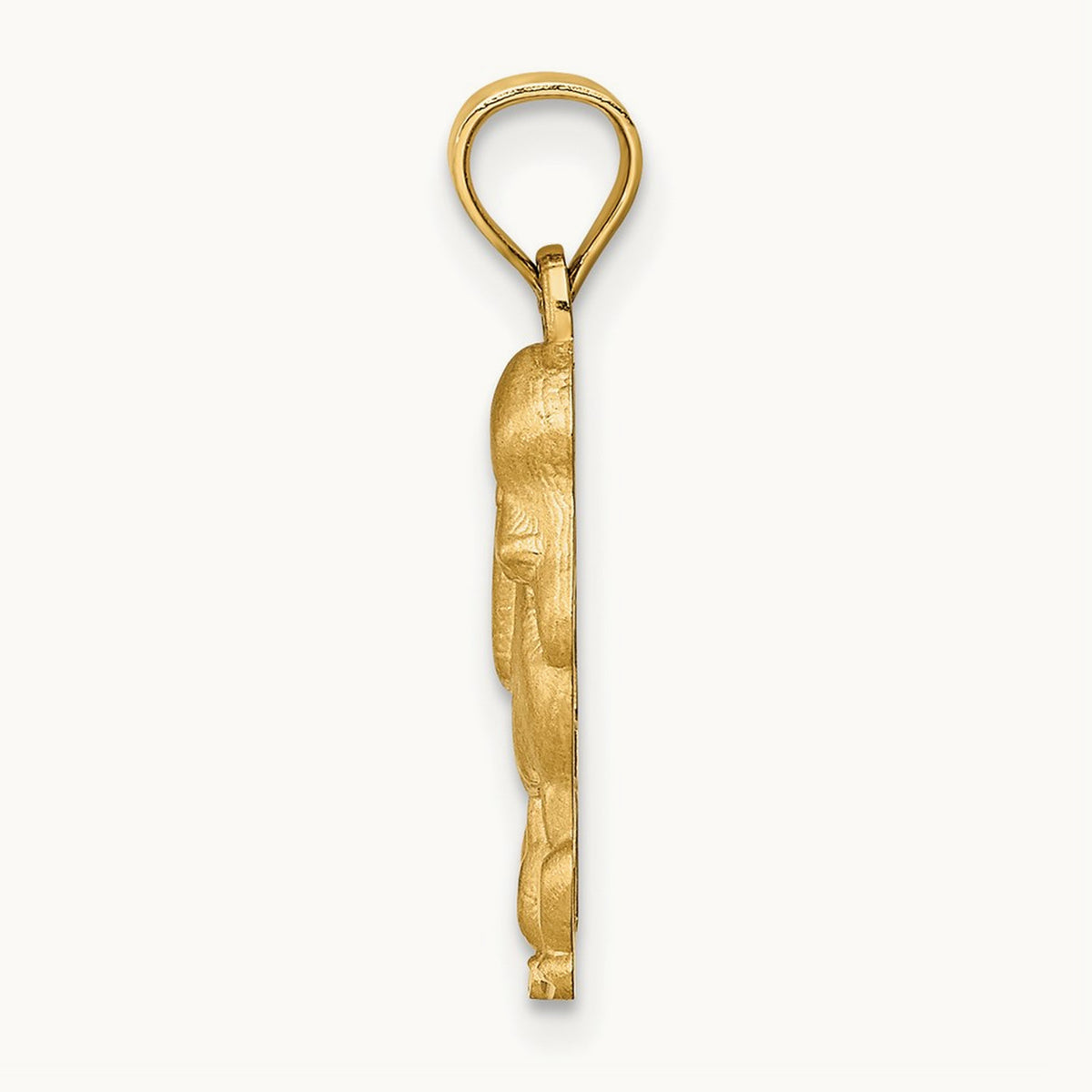 Diamond-cut Poodle Pendant, 14K