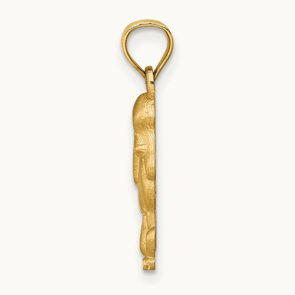 Diamond-cut Poodle Pendant, 14K