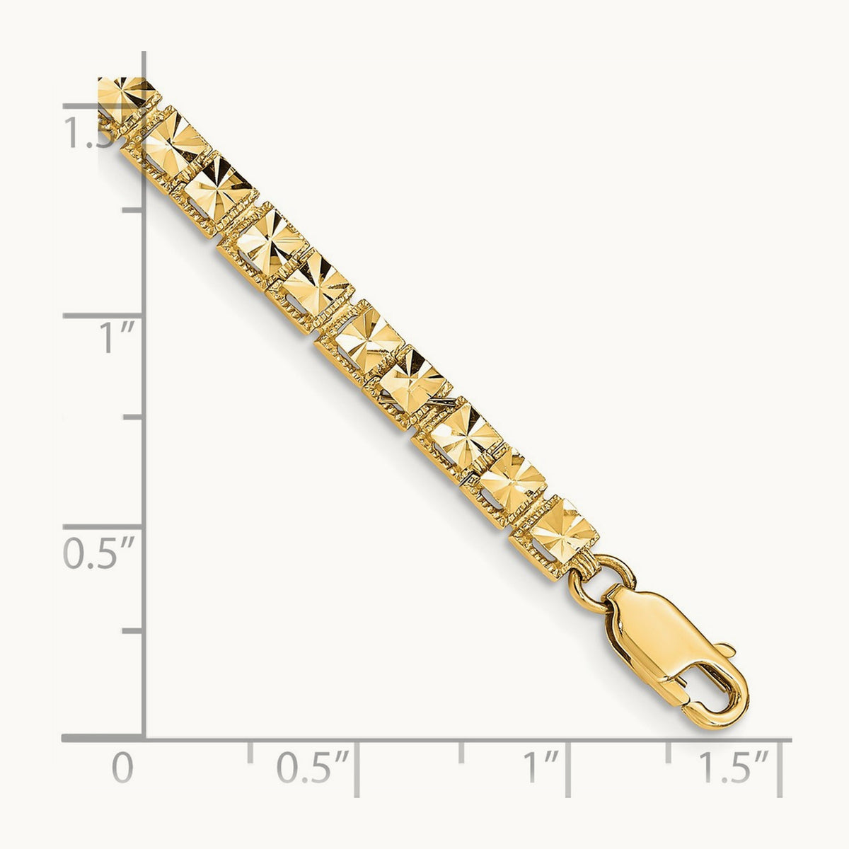Diamond-Cut Bracelet, 14K