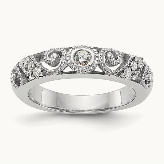 Diamond Wedding Band, 14K White Gold