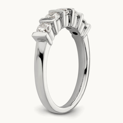 5-Stone Diamond Band, 14K White Gold