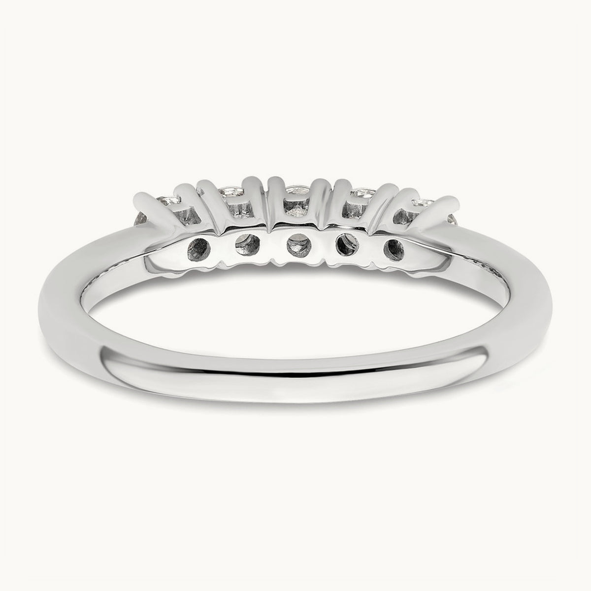 5-Stone Diamond Band, 14K White Gold