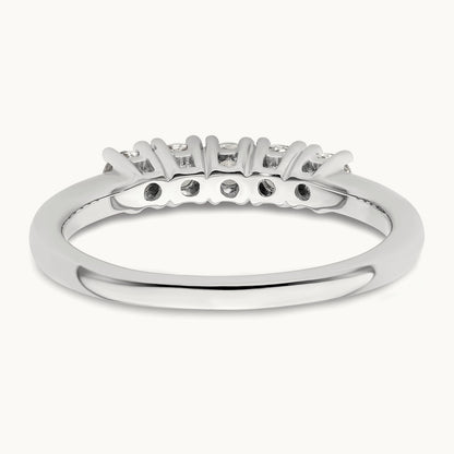 5-Stone Diamond Band, 14K White Gold