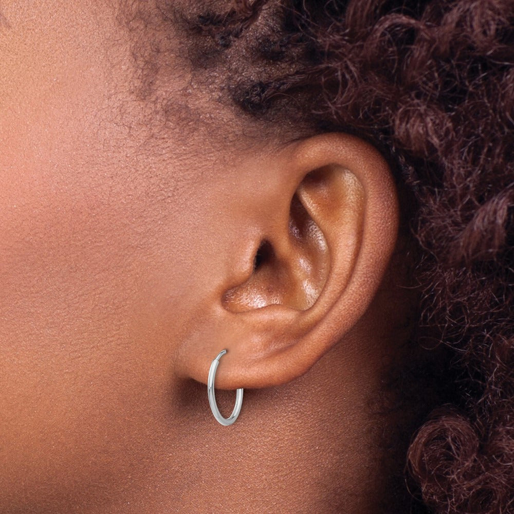 Endless Hoop Earring — 14K White Gold