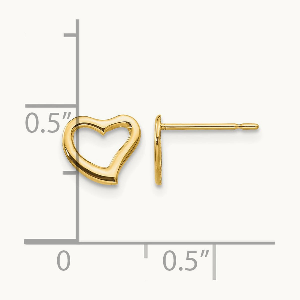 Madi K Children's Heart Post Earrings, 14K