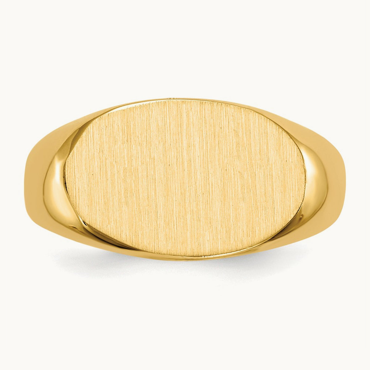 15.0x9. Open Back Signet Ring, 0mm, 14K