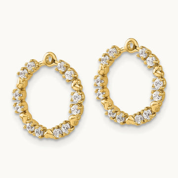 Circle Earring Jackets, 1.00 ct tw Lab-Grown Diamond