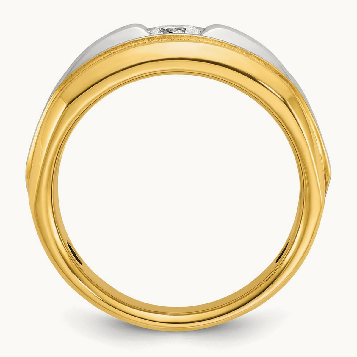 IBGoodman Men's Diamond Complete Ring, 14K Two-tone