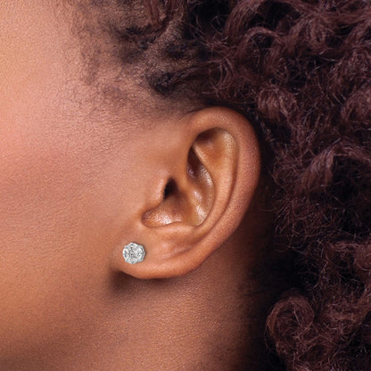 Halo Post Earrings, 0.50-1.00 ct tw Lab-Grown Diamond