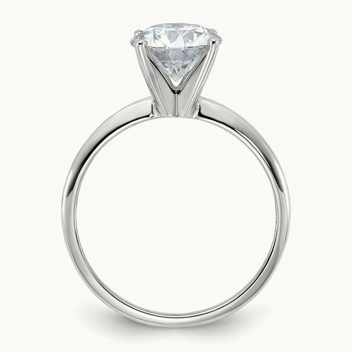 Round Solitaire Engagement Ring, 2.00 ct tw Lab-Grown Diamond — 14K White Gold