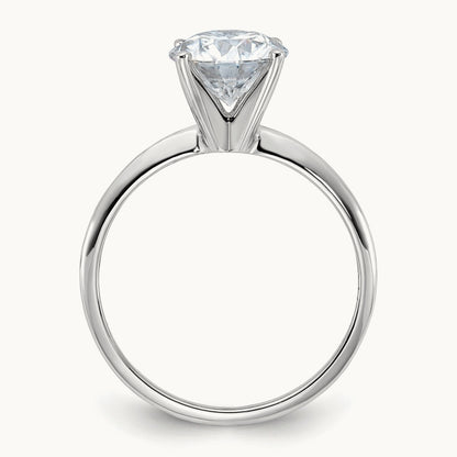 Round Solitaire Engagement Ring, 2.00 ct tw Lab-Grown Diamond — 14K White Gold
