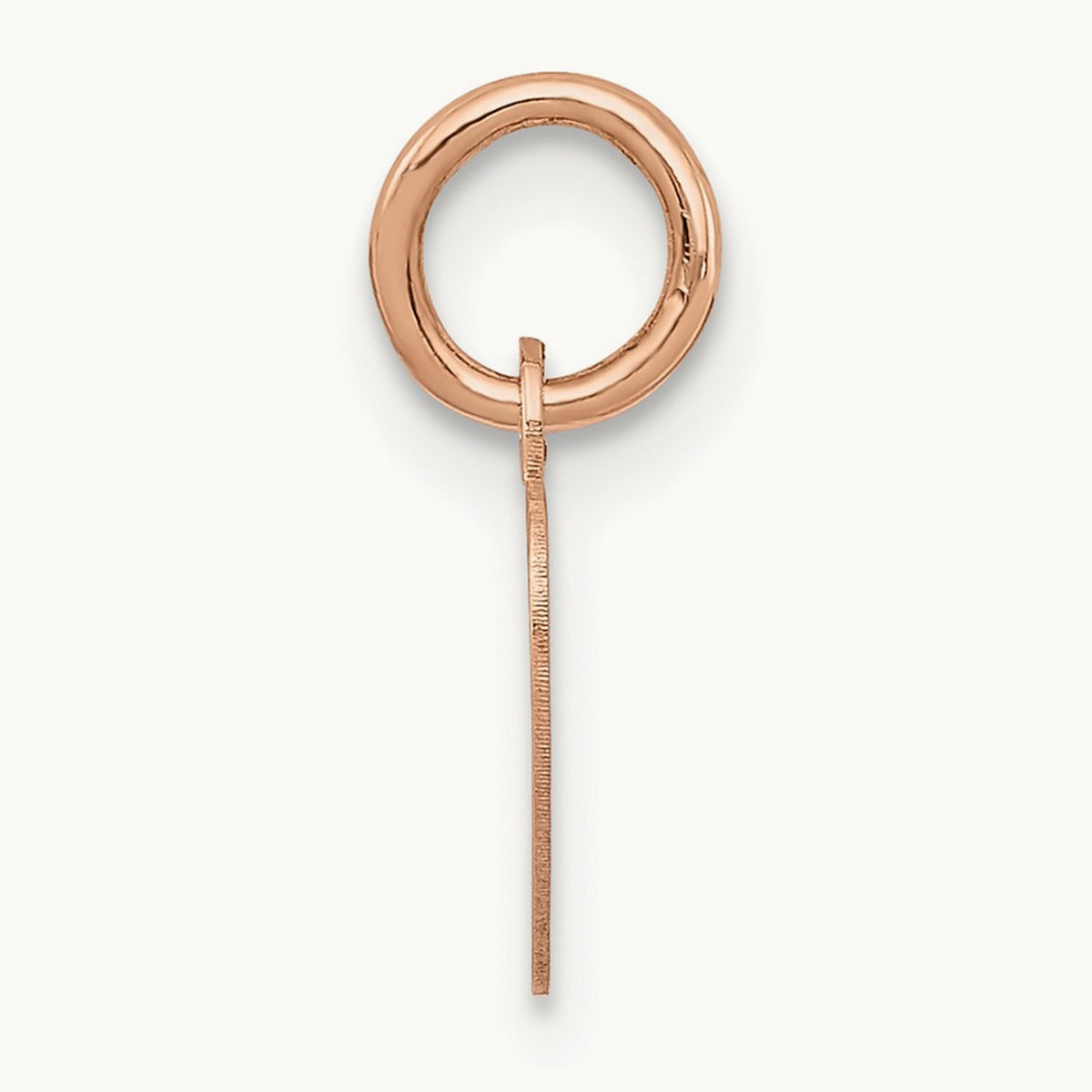 Polished Heart Shaped Disc Pendant, 14K Rose