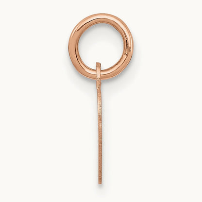 Polished Heart Shaped Disc Pendant, 14K Rose