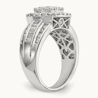 Cluster Engagement Ring, 1.50 ct tw
