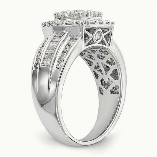 Cluster Engagement Ring, 1.50 ct tw