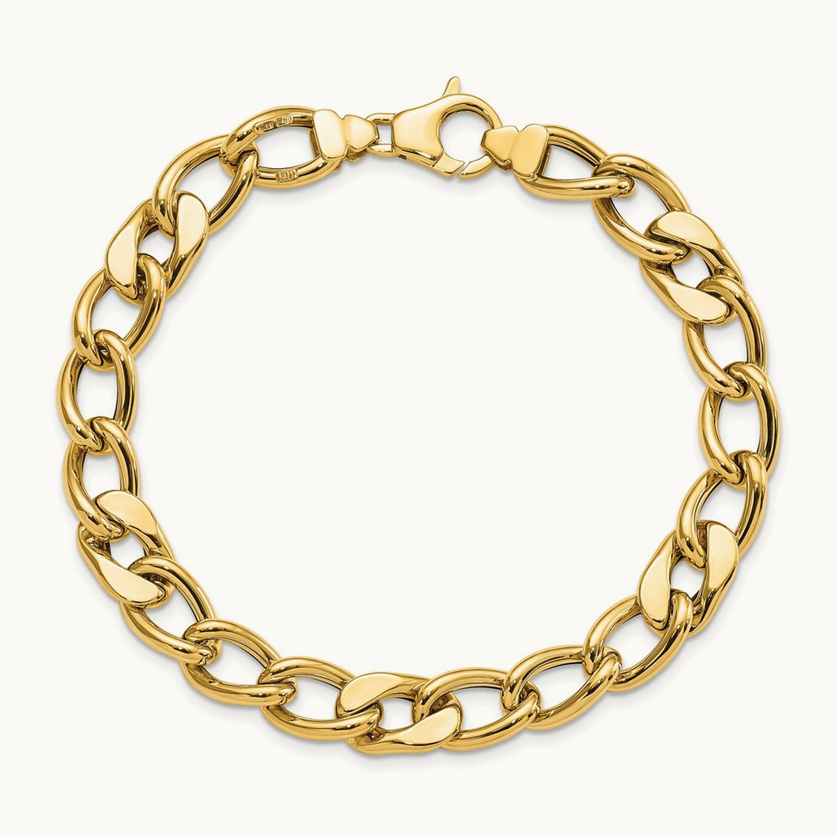 Polished Fancy Link Men's Bracelet — photo set