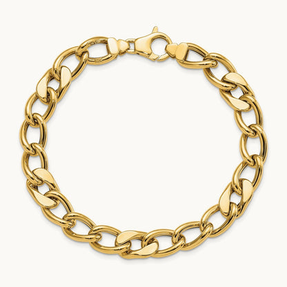 Polished Fancy Link Men's Bracelet — photo set